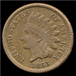 1863 Indian Cent Higher Grade ERROR (COI-7456)