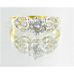 15ctw Lab Diamond 22k Gold Vermeil Ring (JEW-2357)