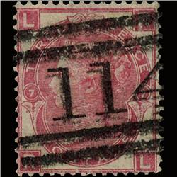 1867 RARE GB 3p Rose Used Stamp  (STM-1550)