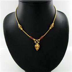 125ct Gold Vermeil Heart Pendant Necklace (JEW-2547)