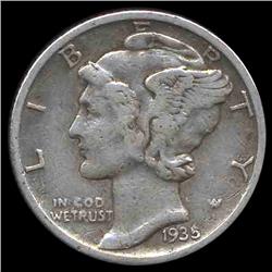 1935S Mercury Dime Hi Grade ERROR (COI-8456)