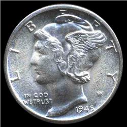 1945D Mercury Dime Gem MS66+ (COI-8413)