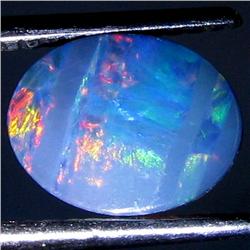 1.08ct Australian Black Opal Doublet Full Fire (GEM-30077)
