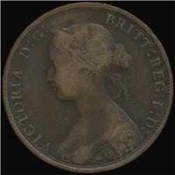 1862 British Victoria Halfpenny VF (COI-7251)