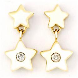 .10ct Genuine Diamond 9k Yel Gold Star Earrings (JEW-9229X)