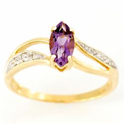 .76ct Natural Amethyst Diamond 9k Gold Ring (JEW-9327X)