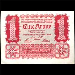 1922 Austria 1 Krone Note Hi Grade (COI-3900)