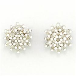 .38ct Genuine Natrl Diamond 9k Wht Gold Earrings (JEW-9223X)