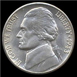 1943S Jefferson 5c MS65 w/ Full Steps (COI-7829)
