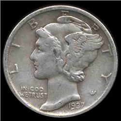 1937S/D Mercury Dime Hi Grade ERROR (COI-8444)