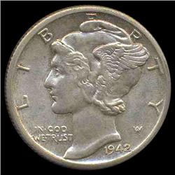 1942D Mercury Dime Choice MS64 FB ERROR (COI-8395)