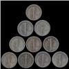 Image 2 : 1929D Mercury Dimes Hi Grade Lot of 10 (COI-8471)