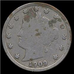 1909 Liberty 5c F+ (COI-7801)