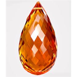 13.5ct Briolette Golden Yellow Citrine FLAWLESS (GEM-8208A)