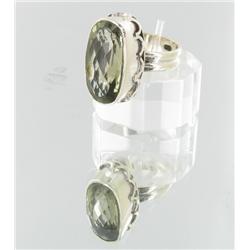 45ctw Green Amethyst Silver Ring Appr Est $9k (JEW-2444)