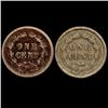 Image 2 : 1859 Indian Cent Pair Better Circulated (COI-7445)