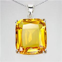 78.60ctw Sterling Cushion Pendant Citrine  (JEW-2301)