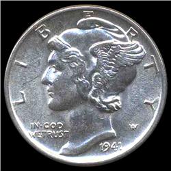 1941 Mercury Dime Choice MS64 (COI-8385)
