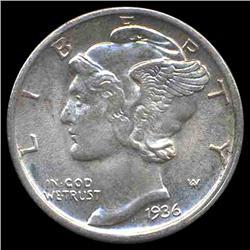 1936 Mercury Dime Gem MS66 (COI-8368)