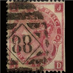 1867 RARE GB 3p Rose Used Stamp  (STM-1547)