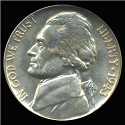 1943D Silver WW2 Jefferson Nickel Graded GEM (COI-6216)