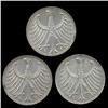 Image 1 : 1963-67 Germany Silver 5 Mark Hi Grade 3 Pcs (COI-8497)