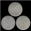 Image 2 : 1963-67 Germany Silver 5 Mark Hi Grade 3 Pcs (COI-8497)