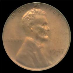 1947S Lincoln Cent Coin GEM Graded MS68 RED (COI-4159)