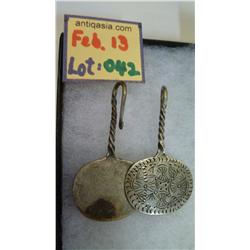 Good SILVER Tribal Earring Pair