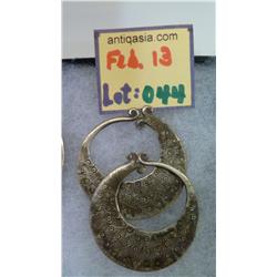 Good SILVER Tribal Earring Pair