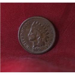 1876 Indian Head penny Rare Early U.S. one cent coin