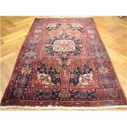 Antique 4"2"x6"5" Persian Tribal Handmade Rug.