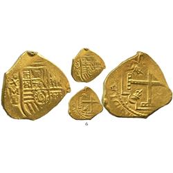 Mexico City, Mexico, cob 4 escudos, Charles II, assayer L, from the 1715 Fleet.
