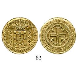 Brazil, 2000 reis, Maria I, 1787.