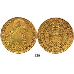 Mexico City, Mexico, bust 8 escudos, Charles IV, 1807TH.