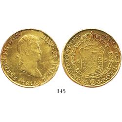 Lima, Peru, bust 8 escudos, Ferdinand VII, 1818JP.