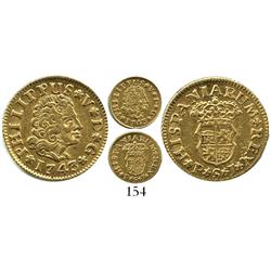 Seville, Spain, bust 1/2 escudo, Philip V, 1743PJ.