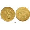 Image 1 : USA (San Francisco mint), coronet $20 double eagle, 1856-S, encapsulated ICG MS-60 Details / Sea Sal