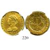 Image 1 : Bogota, Colombia, 2 escudos, 1825JF, encapsulated NGC AU-55, rare.