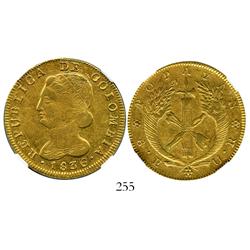Popayan, Colombia, 8 escudos, 1836UR, encapsulated NGC XF-45.