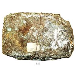 Large copper ingot #2466, 30 lb.