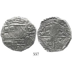 Potosi, Bolivia, cob 8 reales, 1619(T), Grade 1.