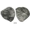 Image 1 : Potosi, Bolivia, cob 4 reales, (1)618, assayer not visible, Grade 1.