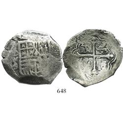 Mexico City, Mexico, cob 8 reales, Philip IV, assayer D.