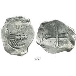 Mexico City, Mexico, cob 8 reales, Philip IV, assayer P.