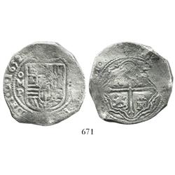 Mexico City, Mexico, cob 8 reales, 1652P.