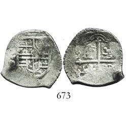 Mexico City, Mexico, cob 2 reales, (1618)D/F, rare as from this wreck.