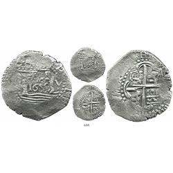 Lima, Peru, cob 8 reales, 1659V, "Star of Lima" type, rare.