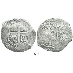 Potosi, Bolivia, cob 8 reales, 1675E.