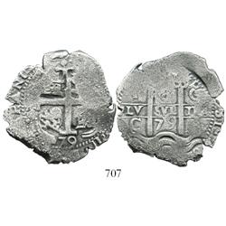 Potosi, Bolivia, cob 8 reales, 1679C.